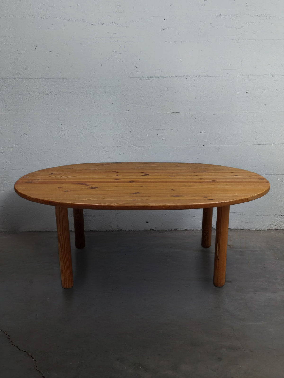Swedish Pine Oval Shaped Coffee Table c. 1950