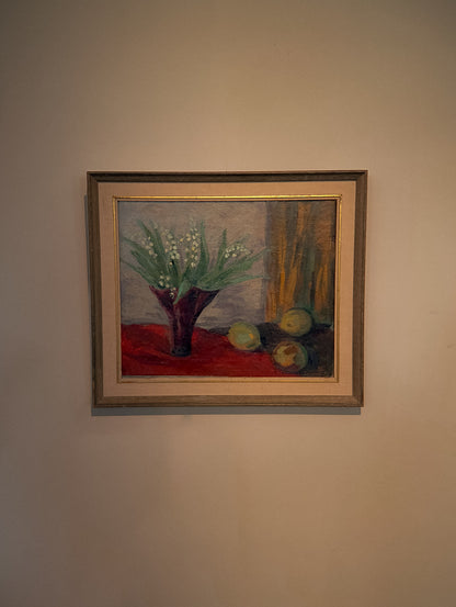 Swedish Still Life with Lily of the Valley, Oil on Panel