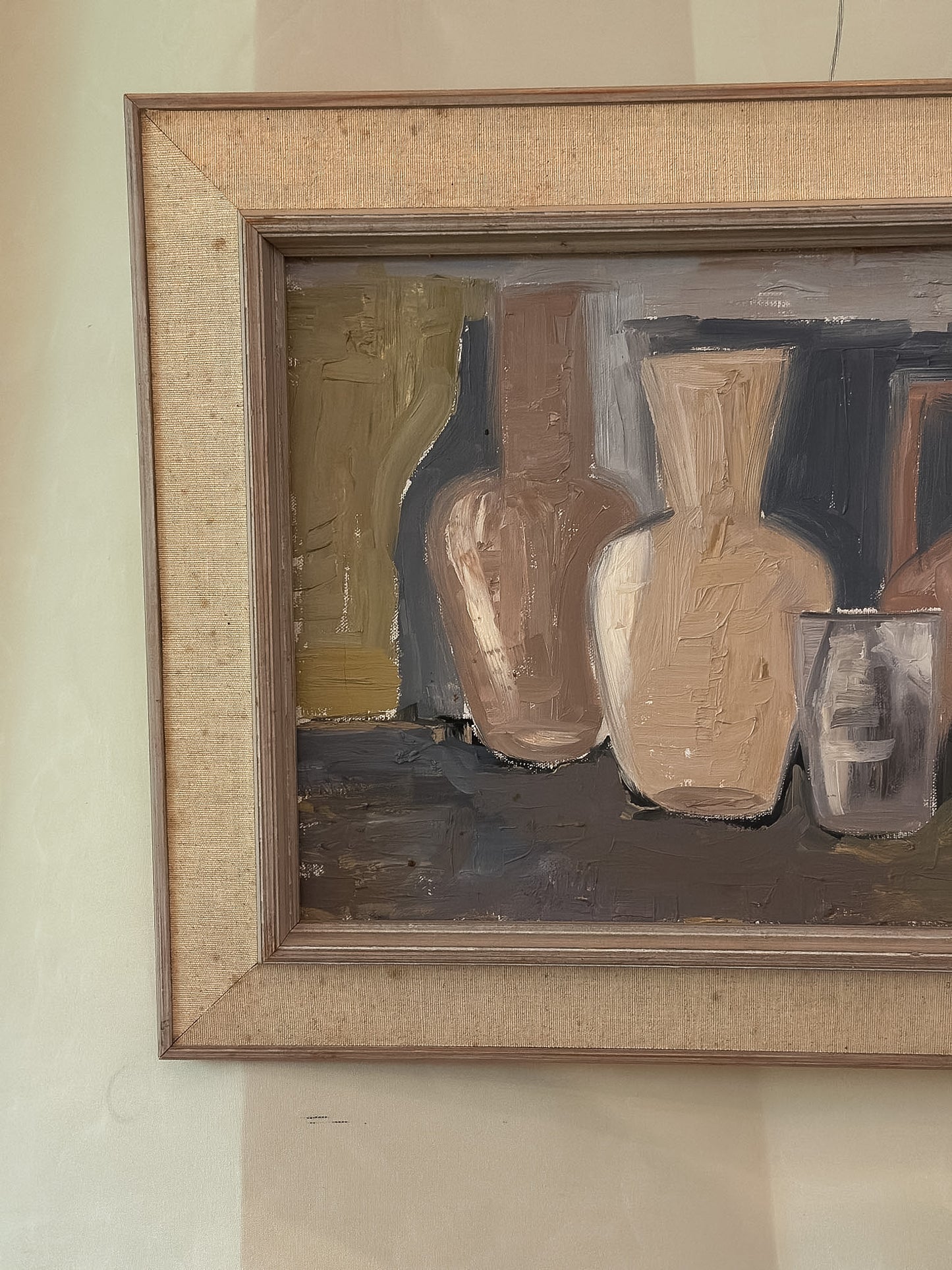 Still Life Vessels Oil on Canvas, Swedish Artist