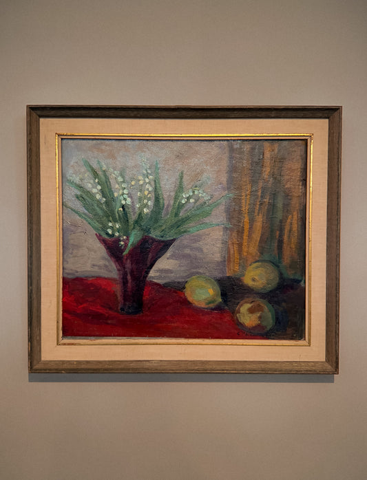 Swedish Still Life with Lily of the Valley, Oil on Panel