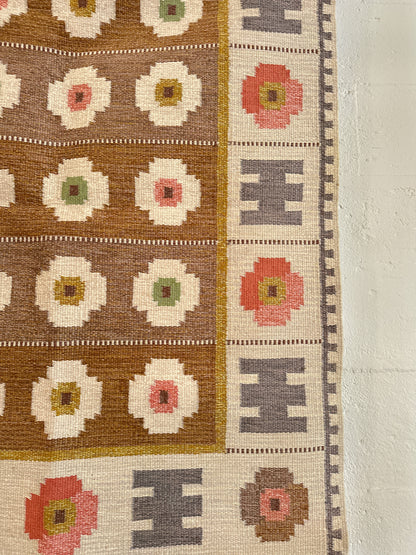 Swedish Flatweave Rug signed AW, c. 1970