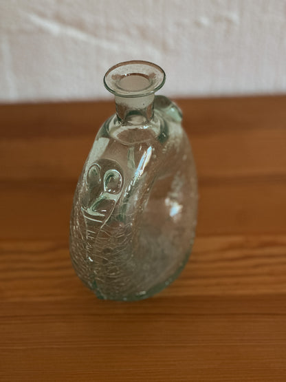 Ture Berglund Glass Circular Vase, Sweden c. 1950