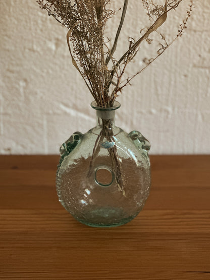 Ture Berglund Glass Circular Vase, Sweden c. 1950