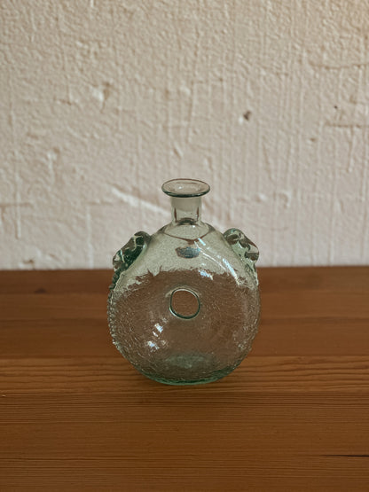 Ture Berglund Glass Circular Vase, Sweden c. 1950