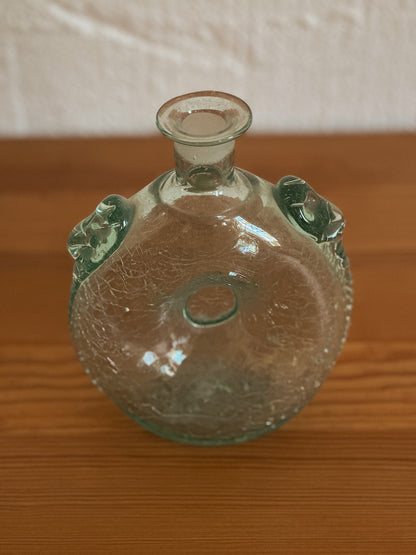 Ture Berglund Glass Circular Vase, Sweden c. 1950