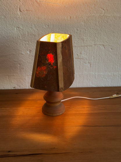 Wooden Hand Turned Lamp, Swedish