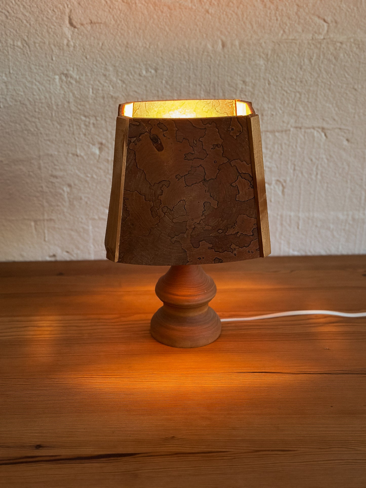 Wooden Hand Turned Lamp, Swedish