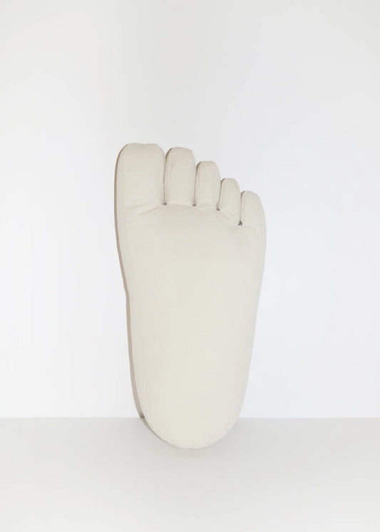 Sohn Foot Pillow, White Natural Canvas