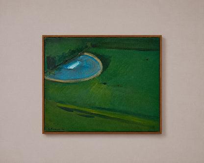 Reflections in Green, Oil on Canvas, France