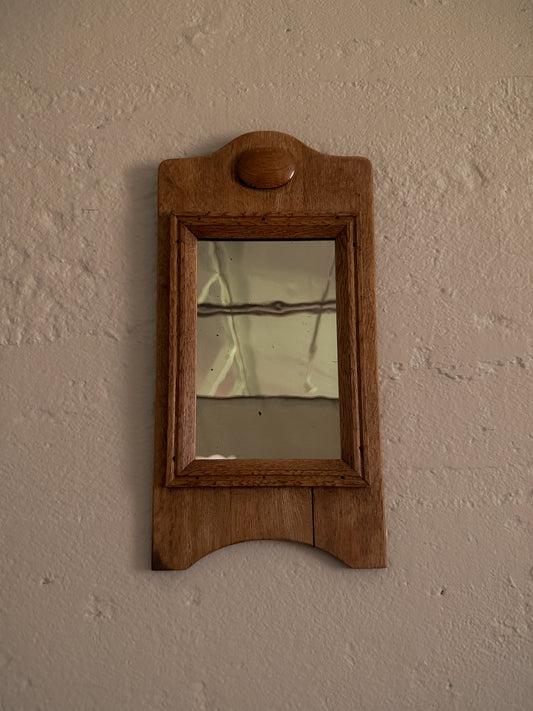 Oak Mirror with Domed Crown, Sweden, c. 1930