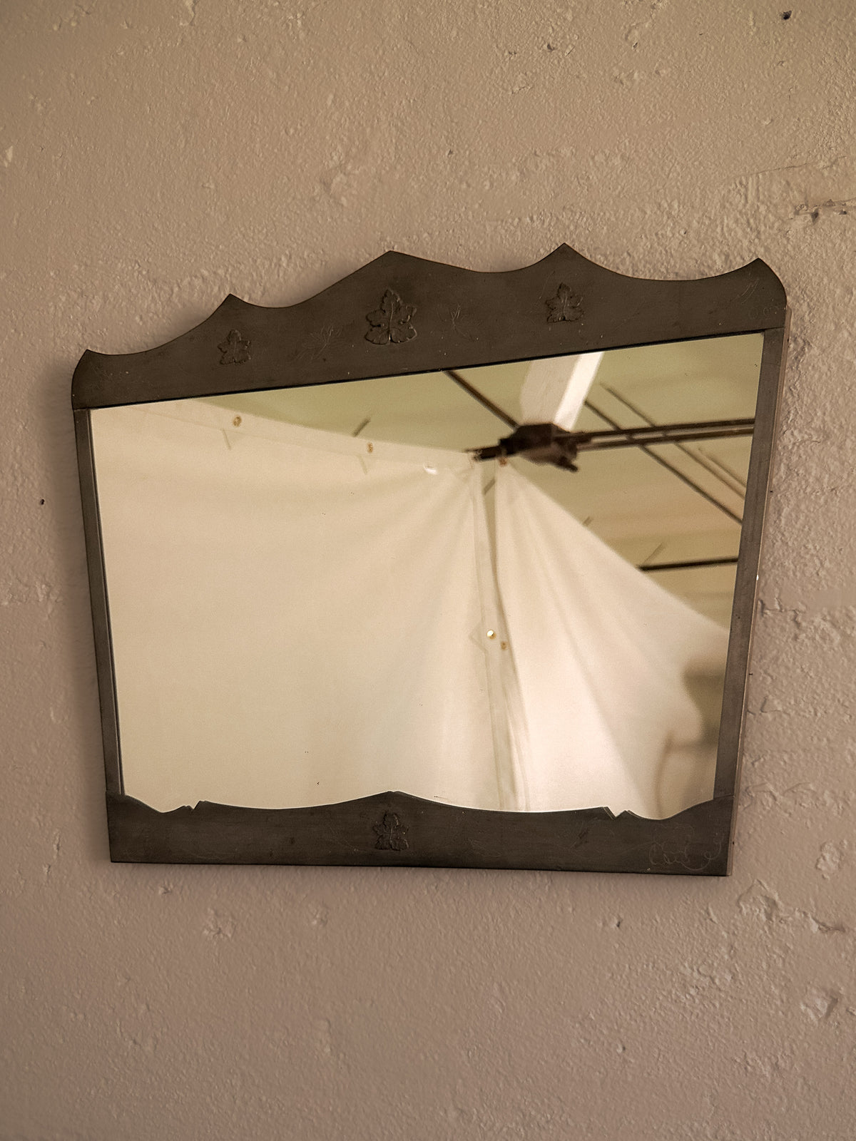 Swedish Grace Pewter Mirror by Mattinsson Aktiebolaget, c. 1930