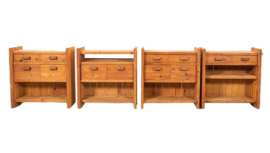 Hans Frydendal Wide Pine Cabinets for IDE Furniture, Denmark c. 1970 (Coming Soon)